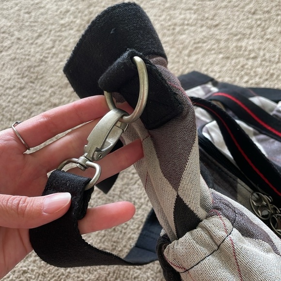 Vintage Hurley Messanger Laptop Bag Plaid Retro Office City Commuter Tote Large - Picture 14 of 16